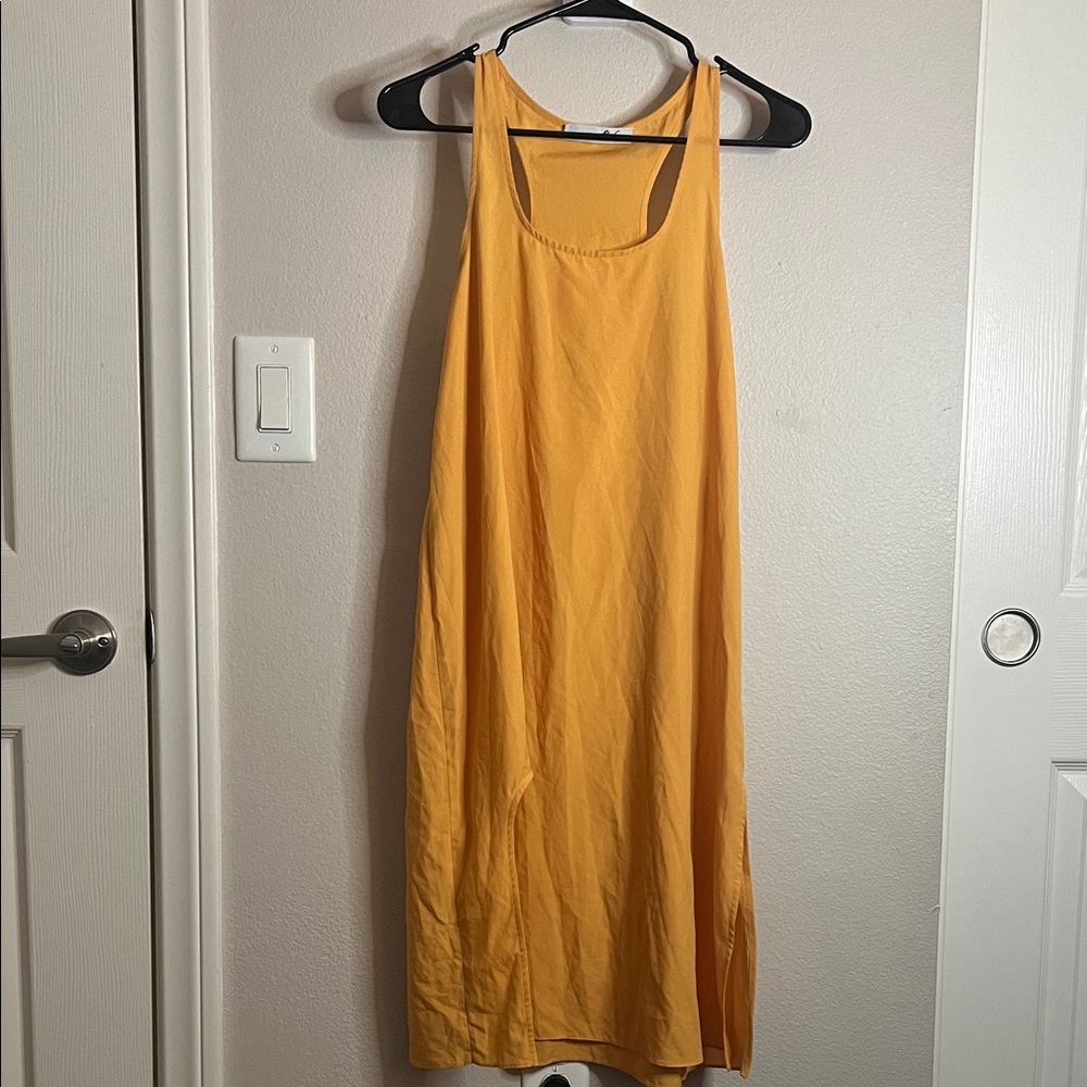 Sunny Yellow Midi Dress